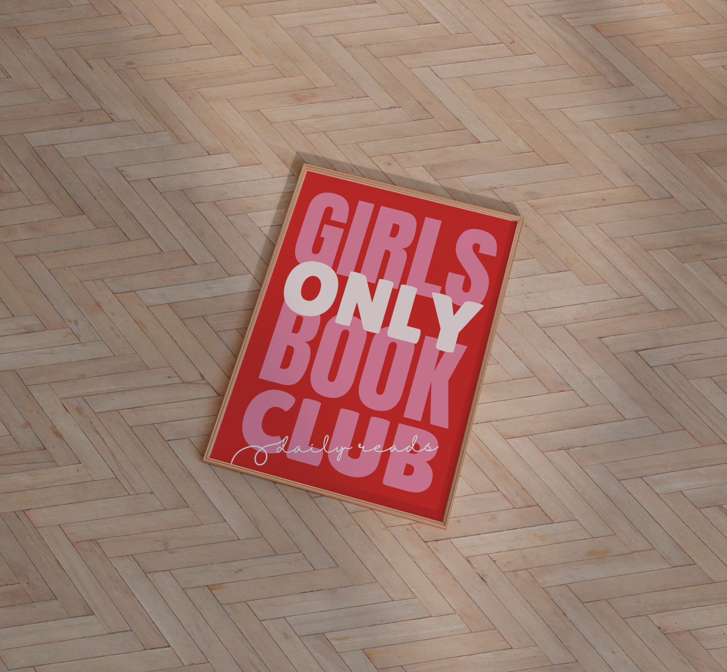 Girls Only Book Club Print - BYHONEYSTUDIOS