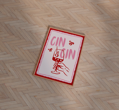 Cin Cin Bow Print - BYHONEYSTUDIOS