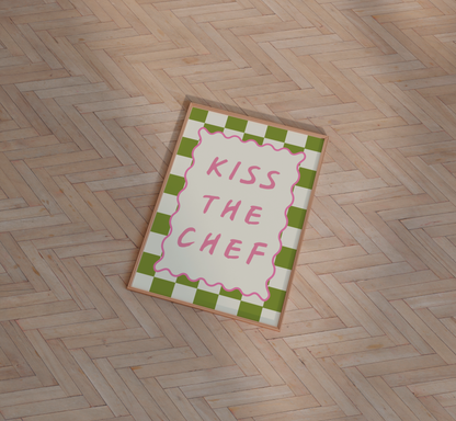 Kiss The Chef Print - BYHONEYSTUDIOS