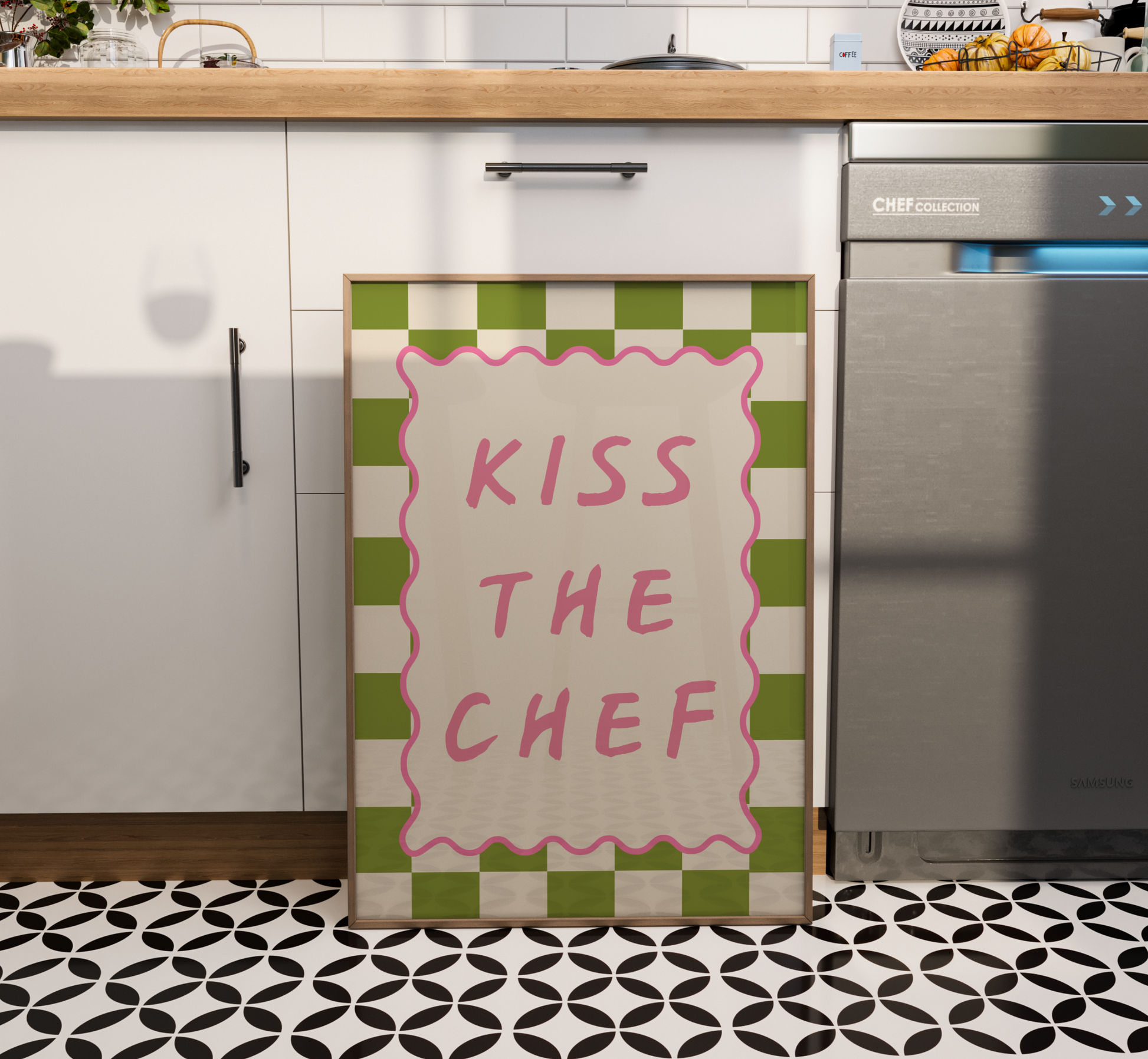 Kiss The Chef Print - BYHONEYSTUDIOS