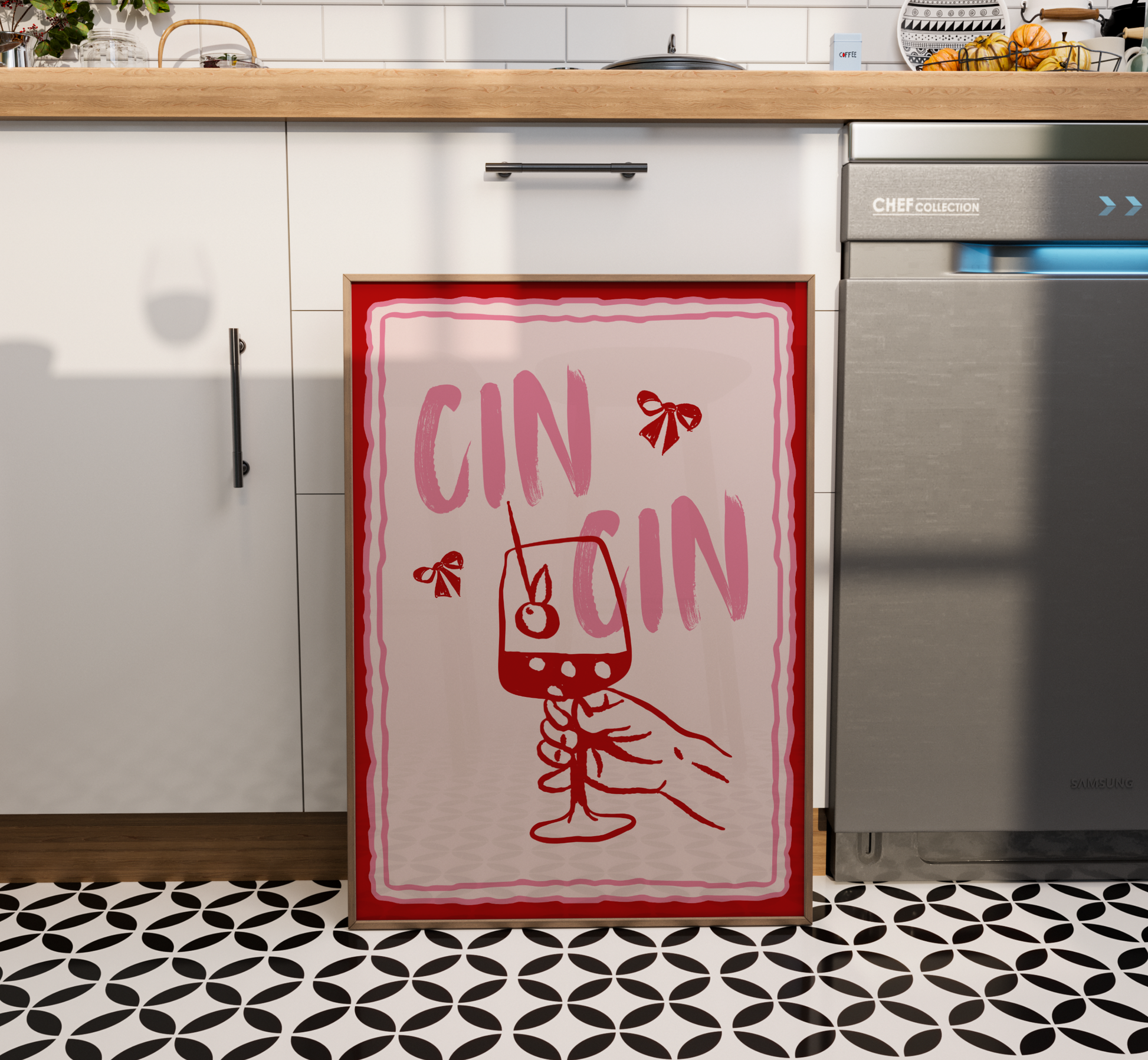 Cin Cin Bow Print - BYHONEYSTUDIOS