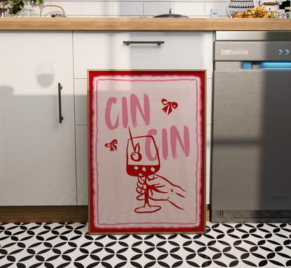Cin Cin Bow Print - BYHONEYSTUDIOS