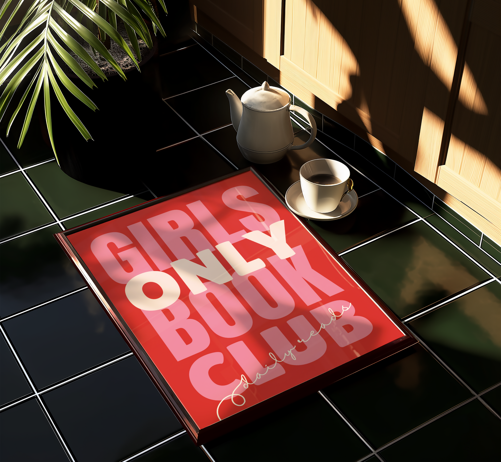 Girls Only Book Club Print - BYHONEYSTUDIOS