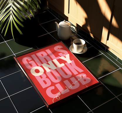 Girls Only Book Club Print - BYHONEYSTUDIOS