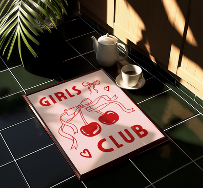 Girls Club Bow Print - BYHONEYSTUDIOS