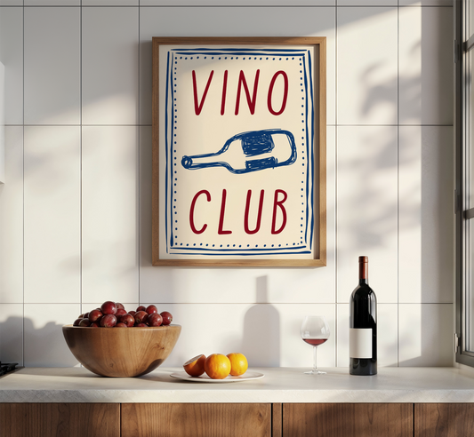 Vino Club Print - BYHONEYSTUDIOS