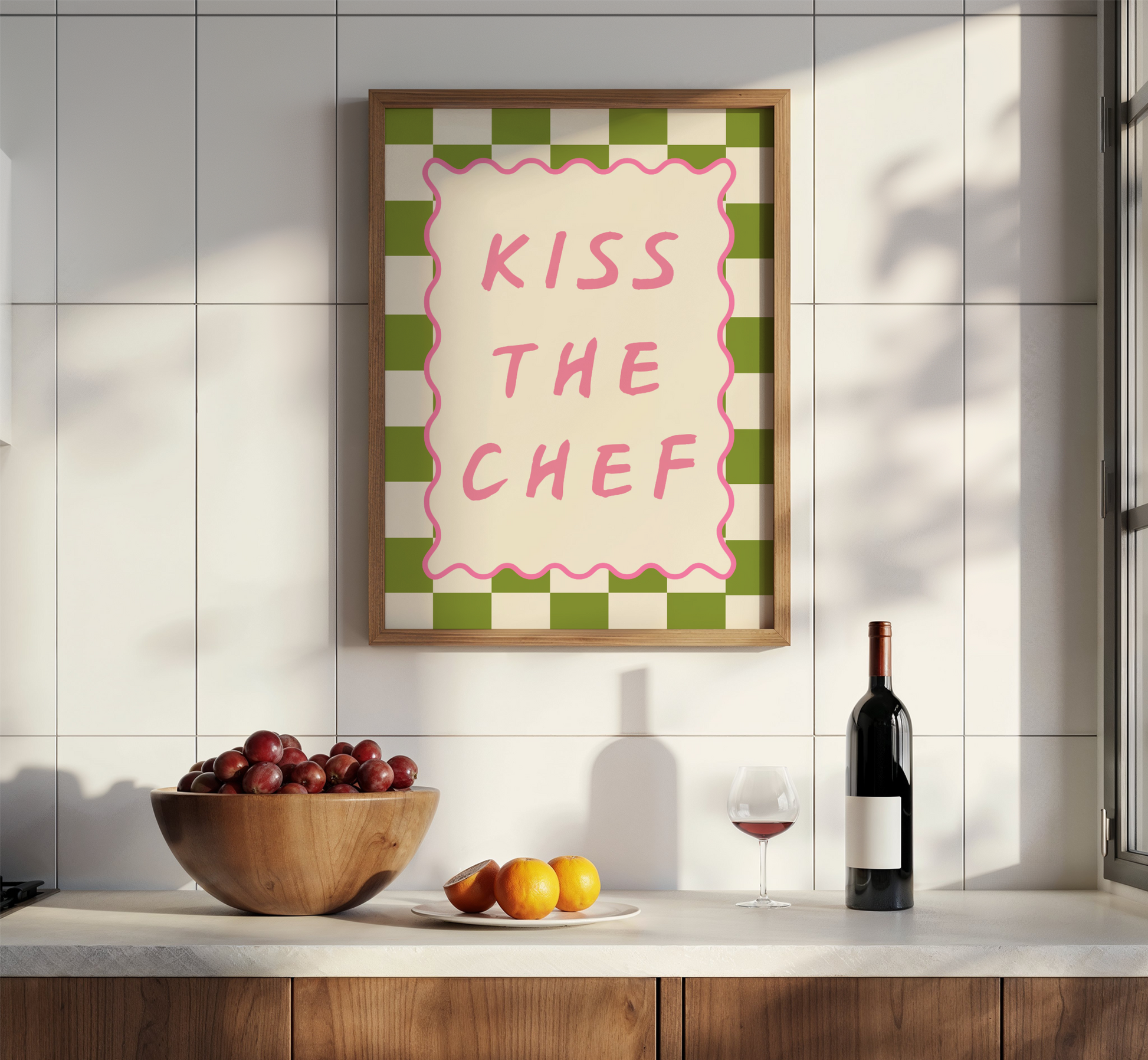 Kiss The Chef Print - BYHONEYSTUDIOS