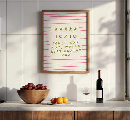 Chef Was Hot Print - BYHONEYSTUDIOS