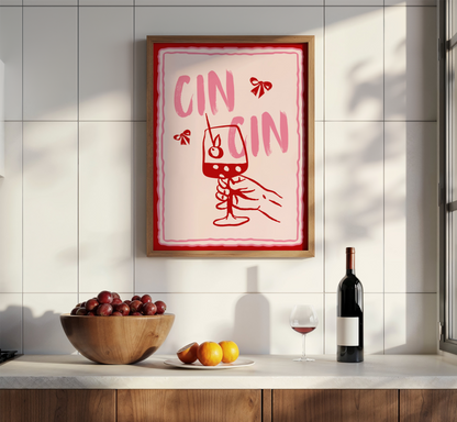 Cin Cin Bow Print - BYHONEYSTUDIOS
