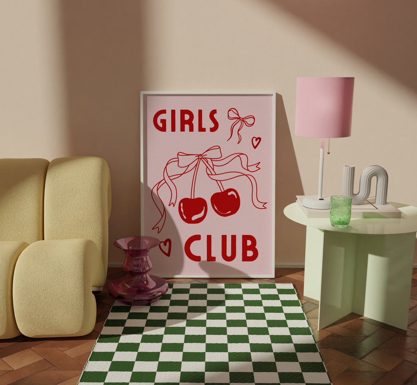 Girls Club Bow Print - BYHONEYSTUDIOS