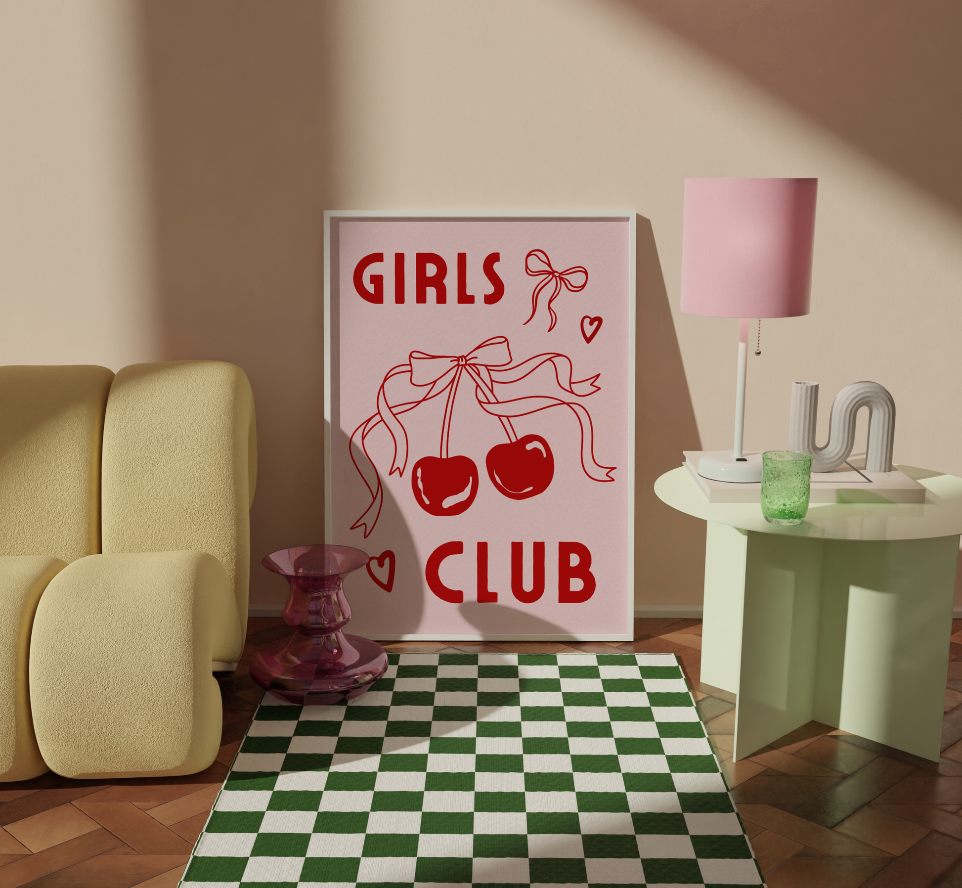 Girls Club Bow Print - BYHONEYSTUDIOS
