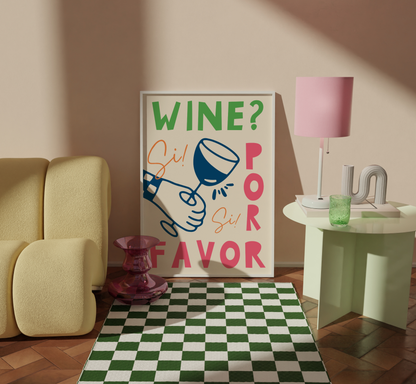 Wine Por Favor Print - BYHONEYSTUDIOS