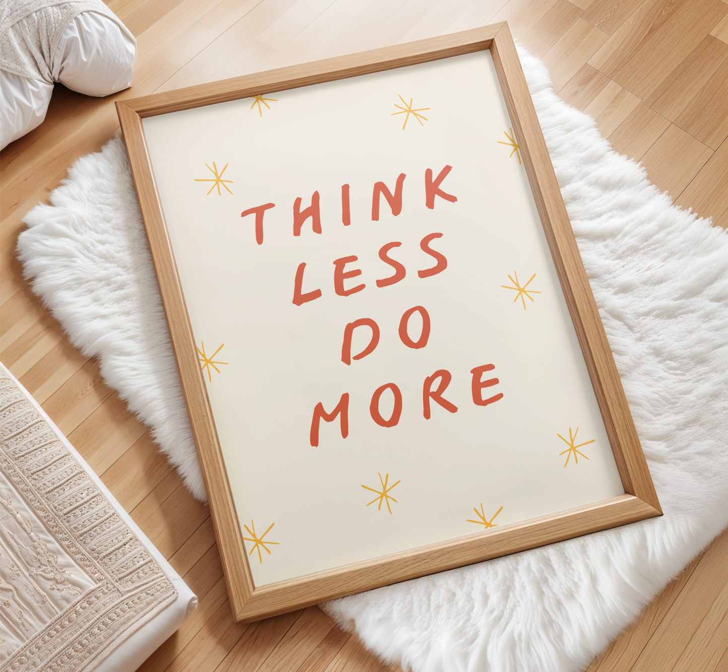 Think Less Do More Quote Print - BYHONEYSTUDIOS