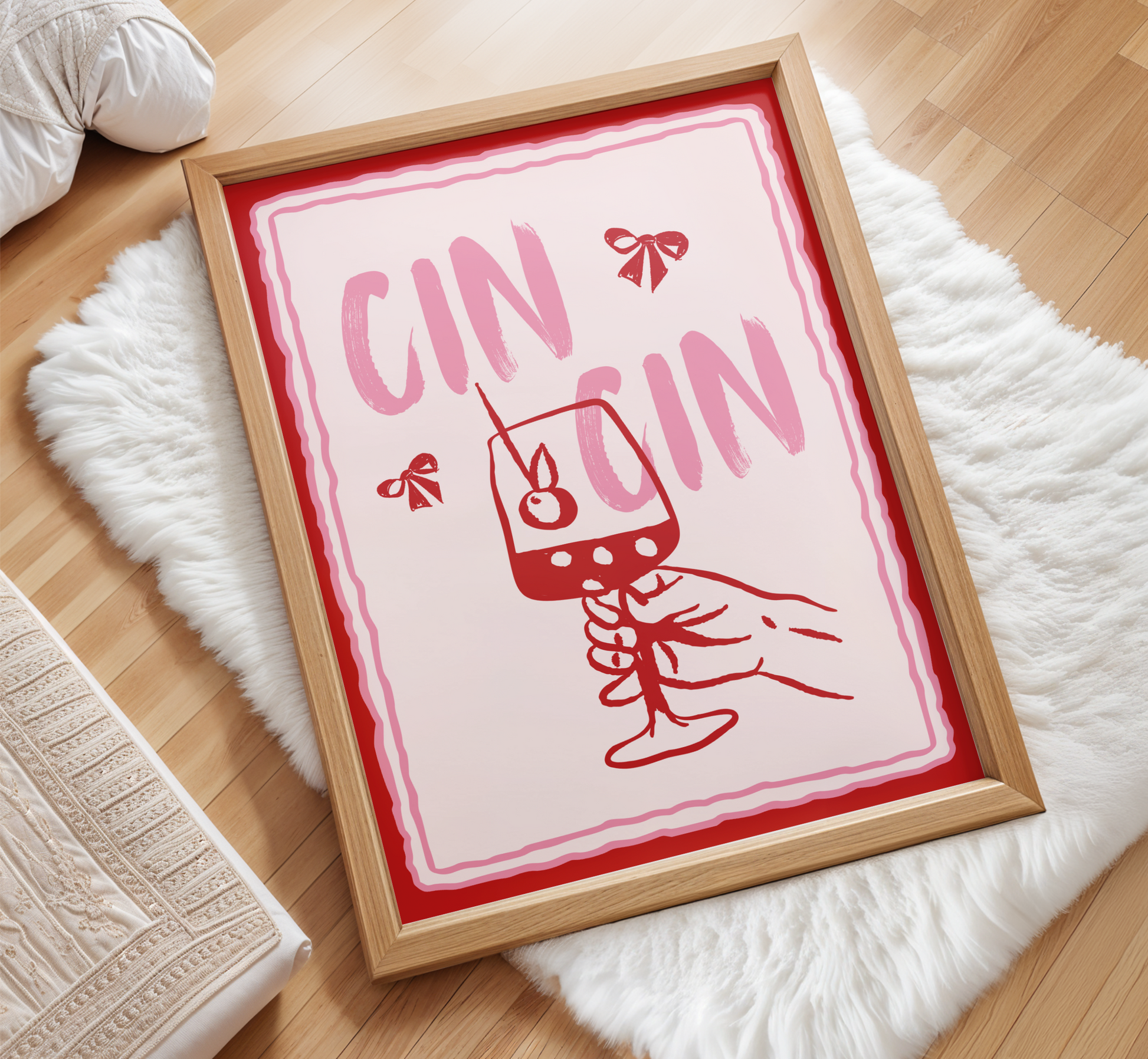 Cin Cin Bow Print - BYHONEYSTUDIOS