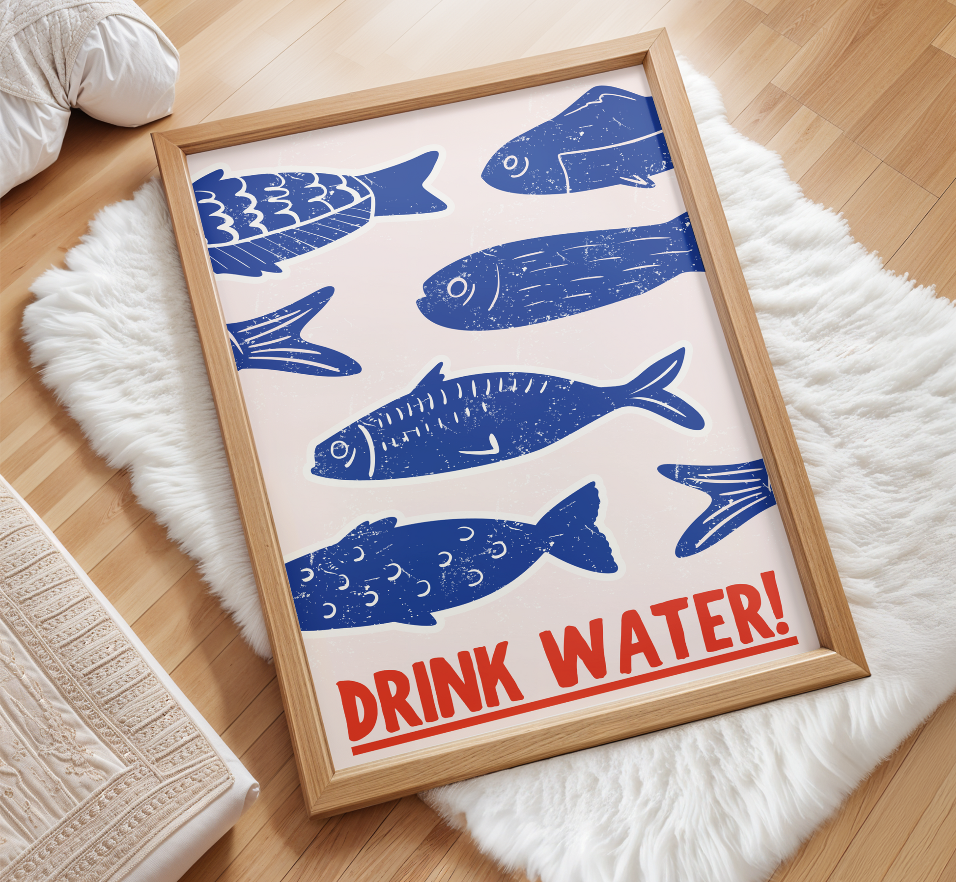 Drink Water Fish Print - BYHONEYSTUDIOS