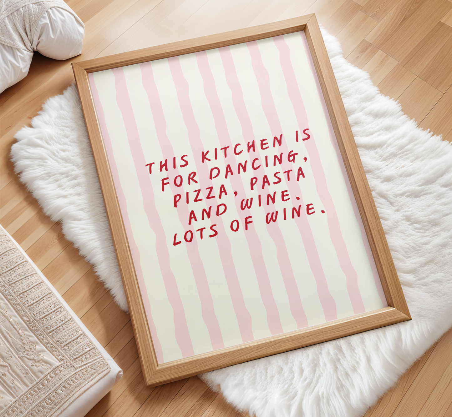 Kitchen Dancing Quote Print - BYHONEYSTUDIOS