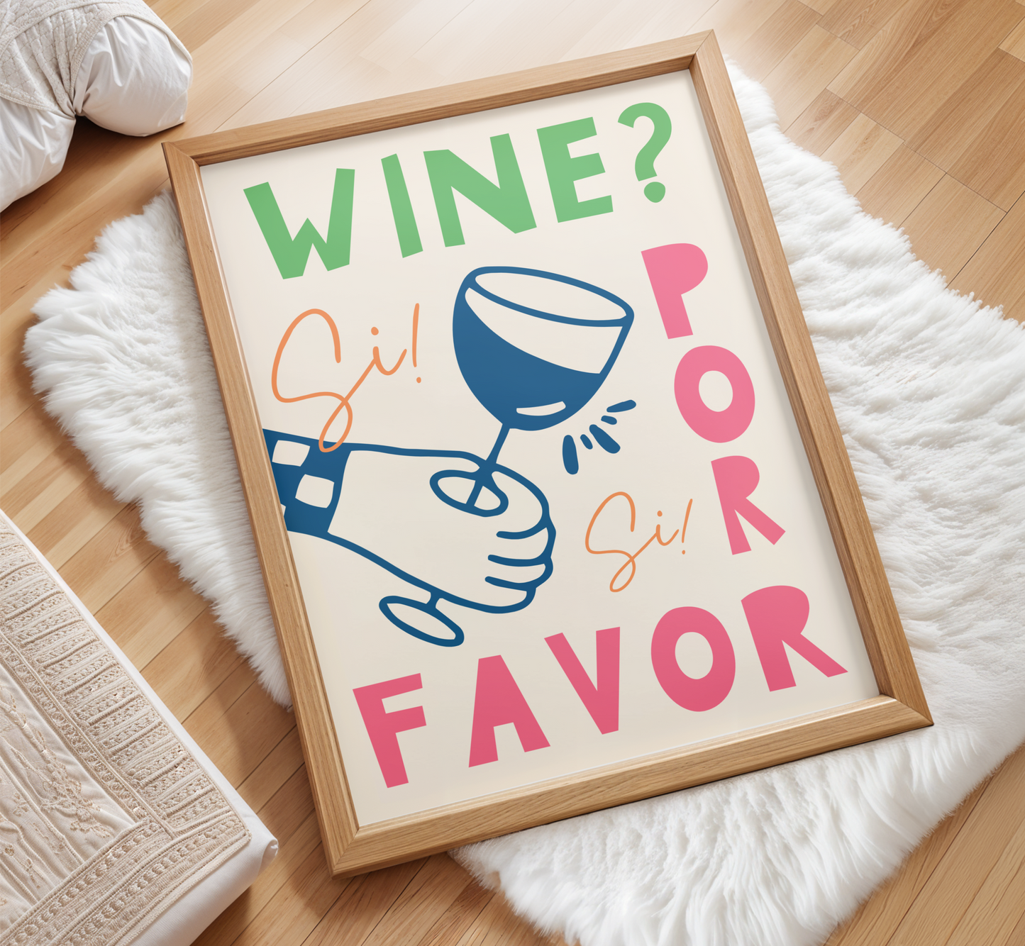 Wine Por Favor Print - BYHONEYSTUDIOS