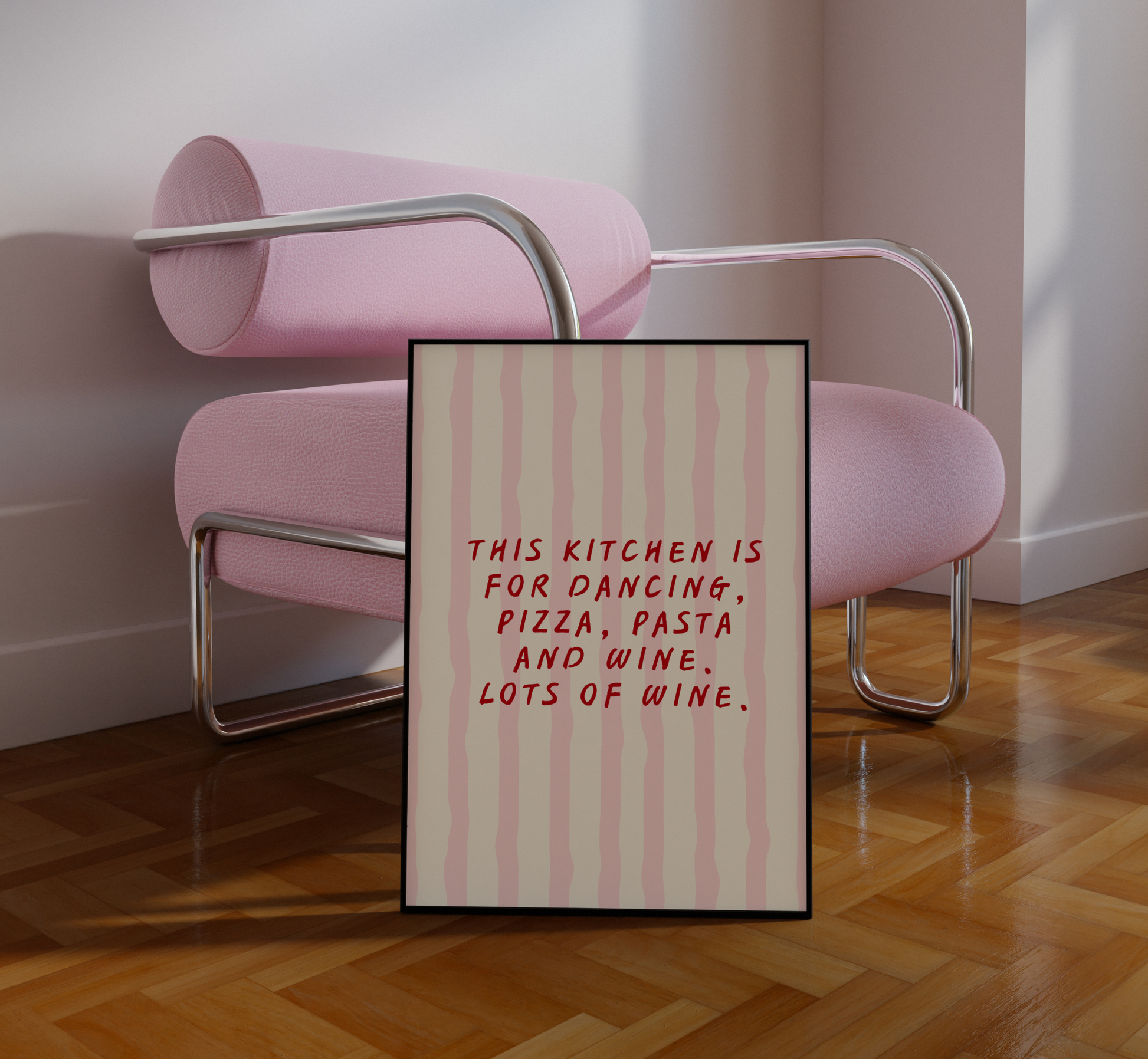 Kitchen Dancing Quote Print - BYHONEYSTUDIOS