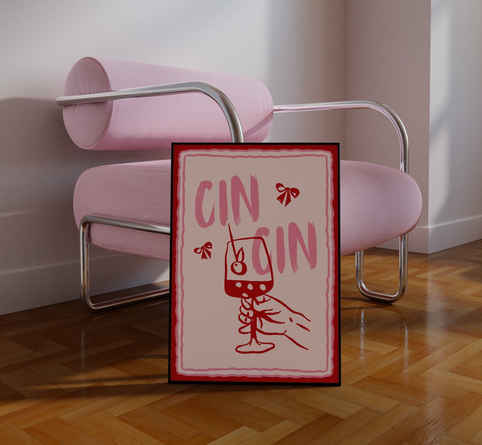 Cin Cin Bow Print - BYHONEYSTUDIOS