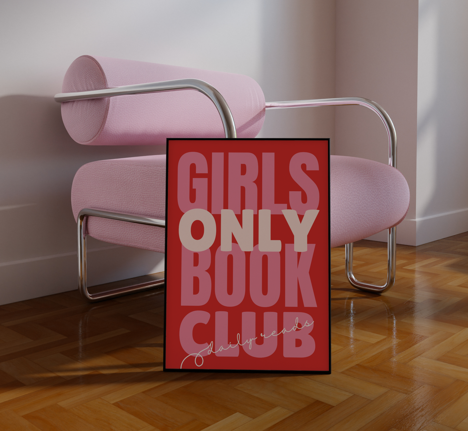 Girls Only Book Club Print - BYHONEYSTUDIOS