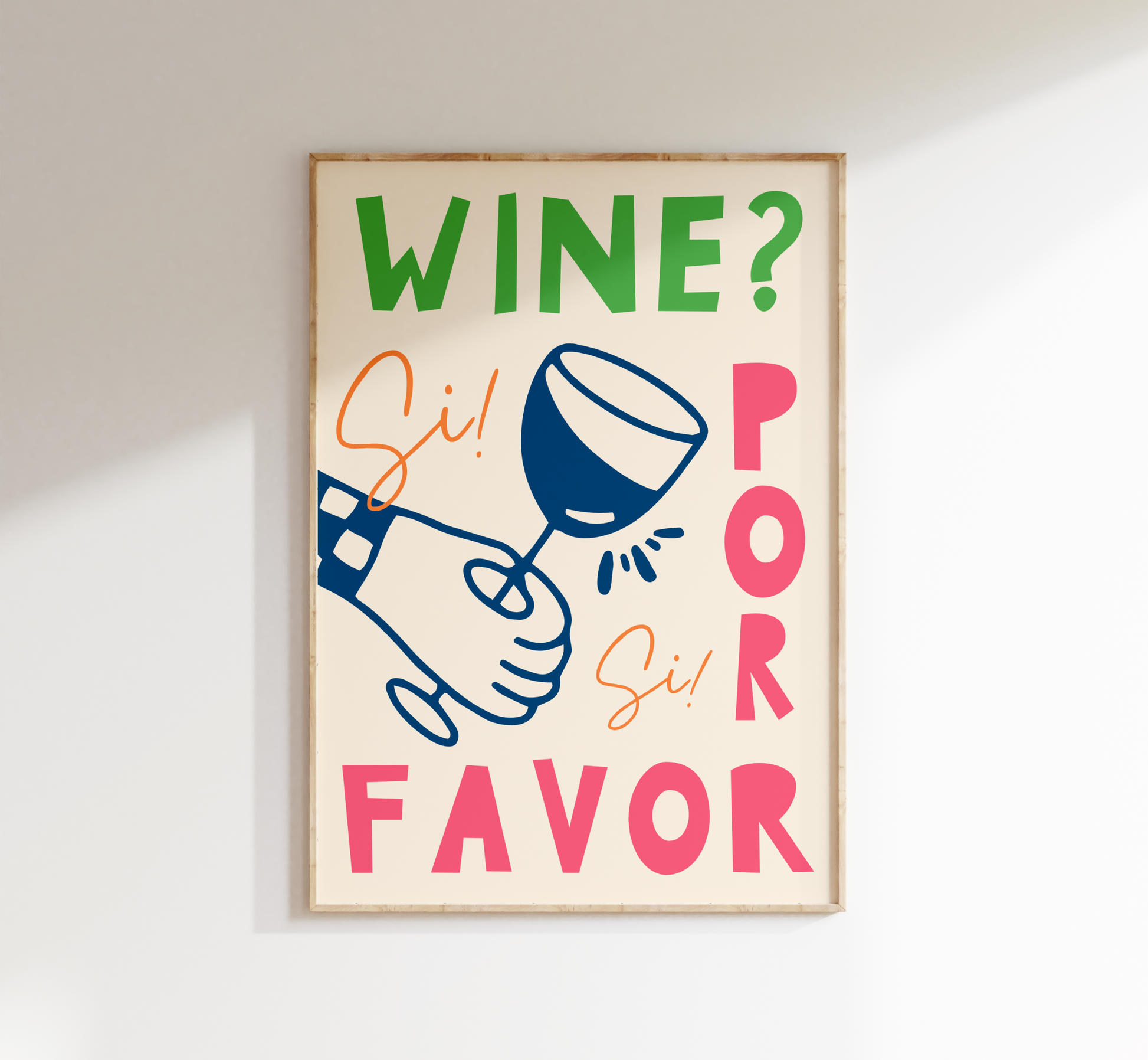 Wine Por Favor Print - BYHONEYSTUDIOS