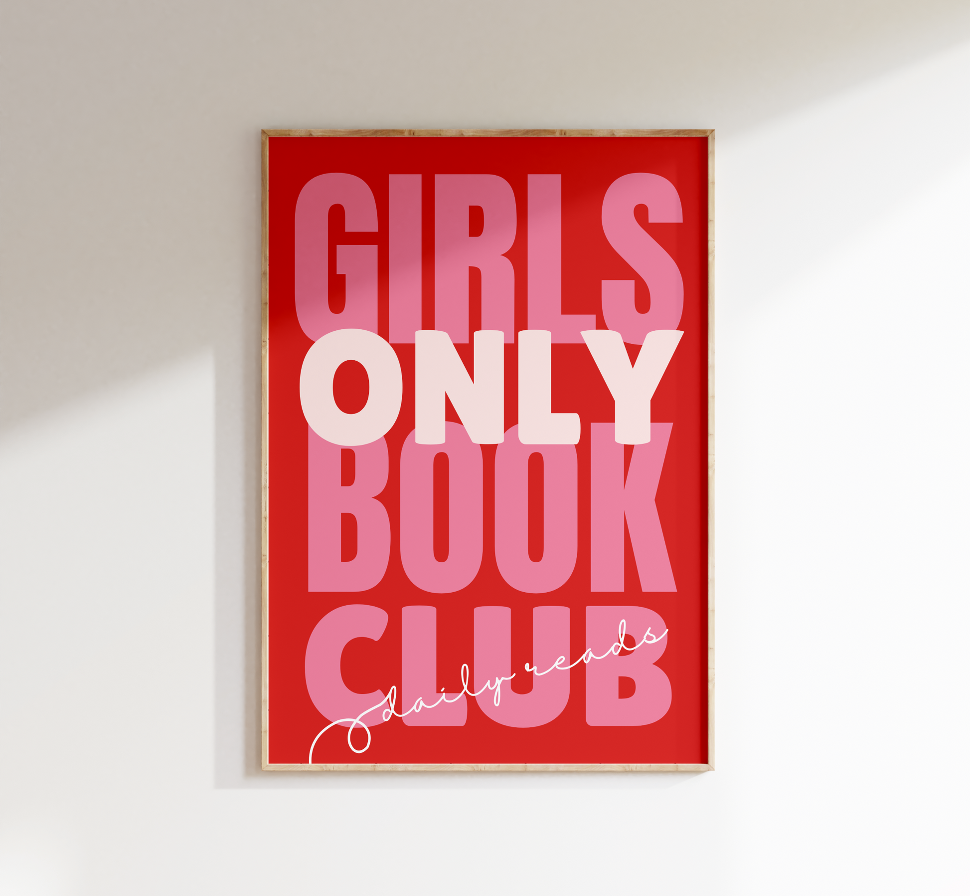 Girls Only Book Club Print - BYHONEYSTUDIOS