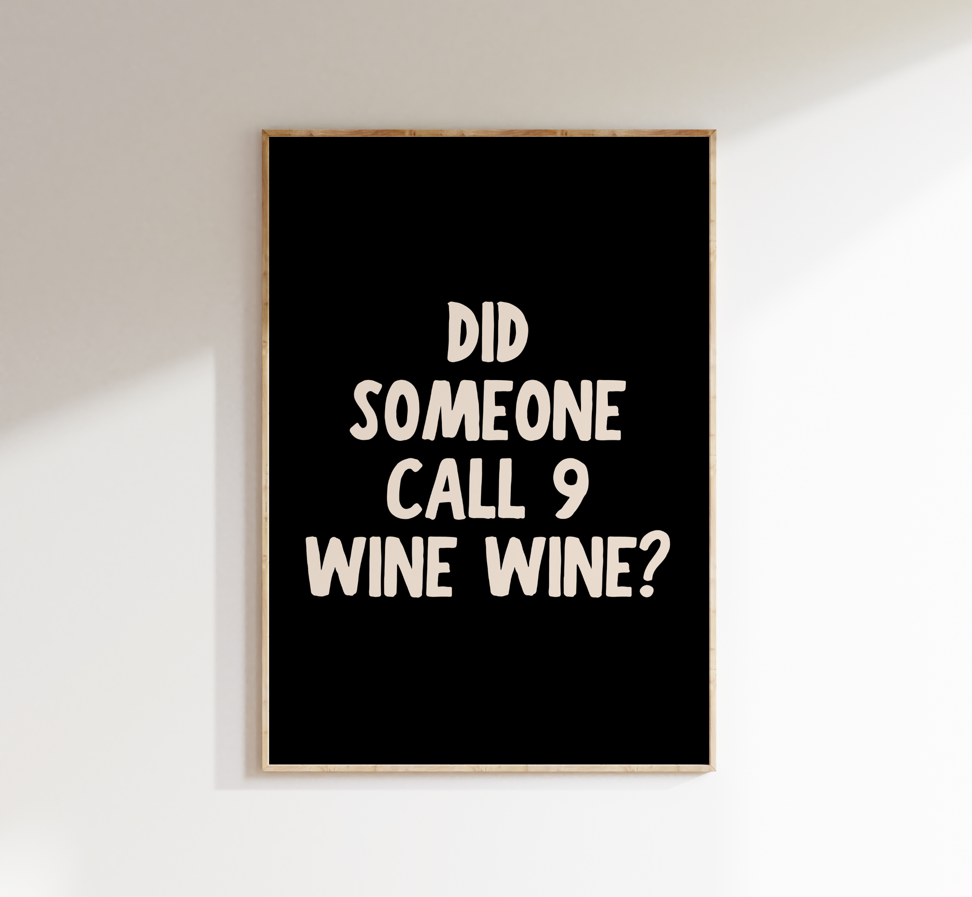 9 Wine Wine Print - BYHONEYSTUDIOS