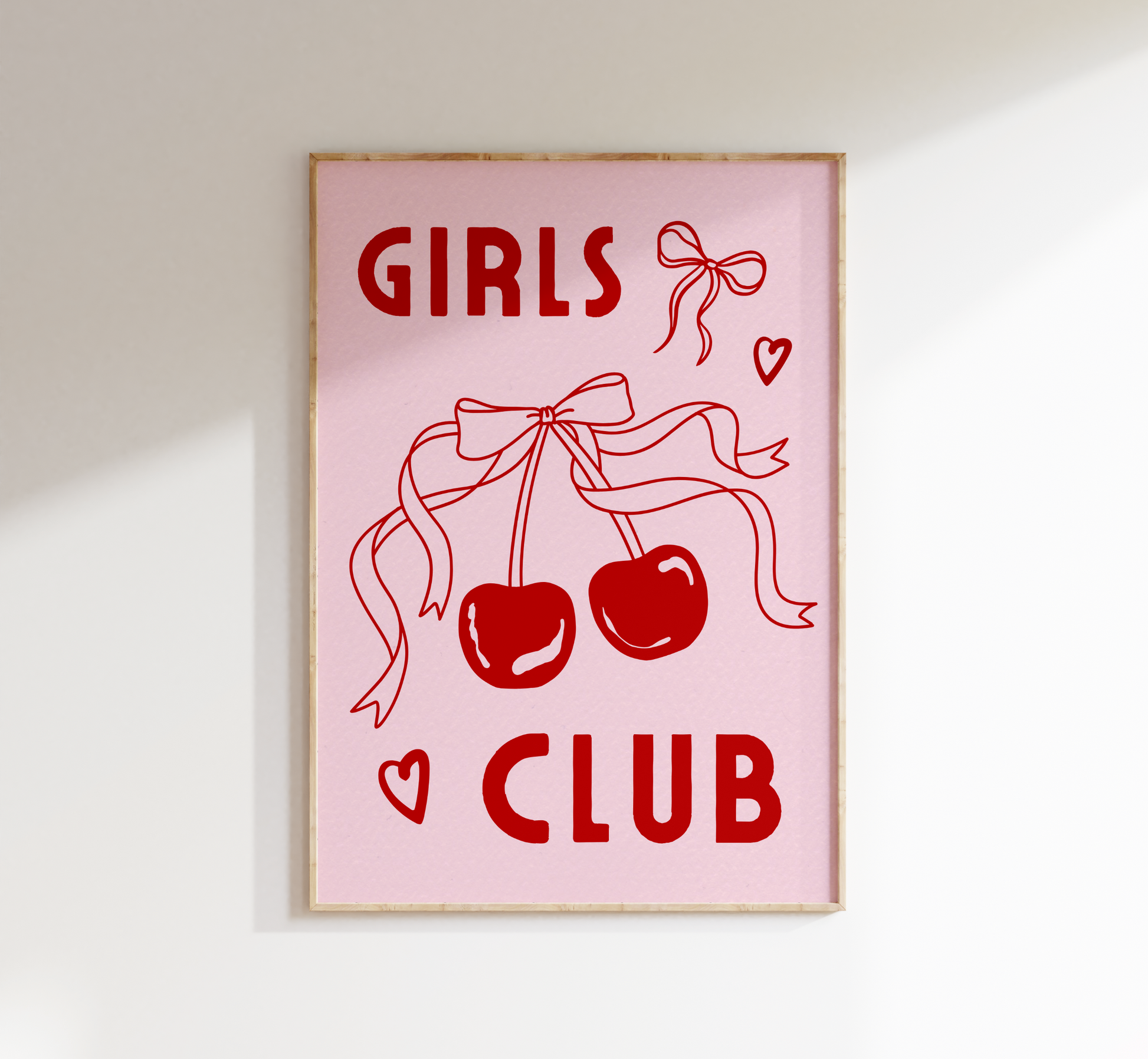 Girls Club Bow Print - BYHONEYSTUDIOS