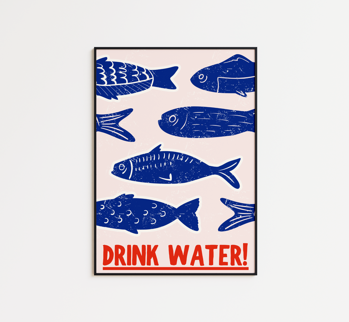 Drink Water Fish Print - BYHONEYSTUDIOS