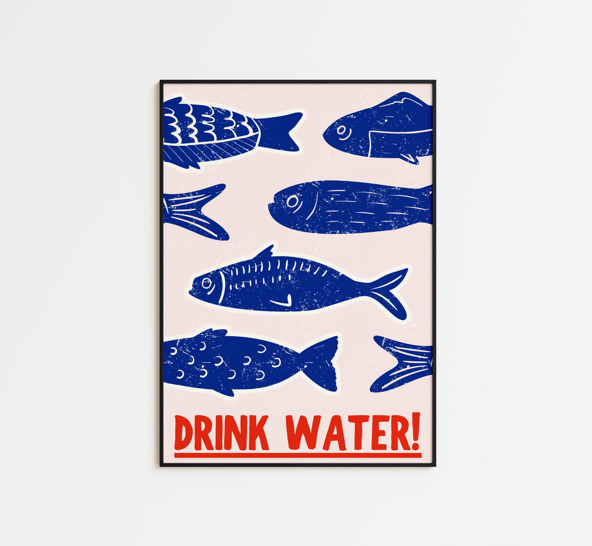 Drink Water Fish Print - BYHONEYSTUDIOS