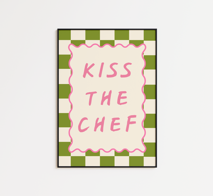 Kiss The Chef Print - BYHONEYSTUDIOS