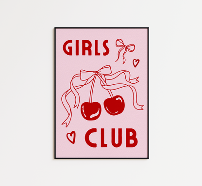 Girls Club Bow Print - BYHONEYSTUDIOS