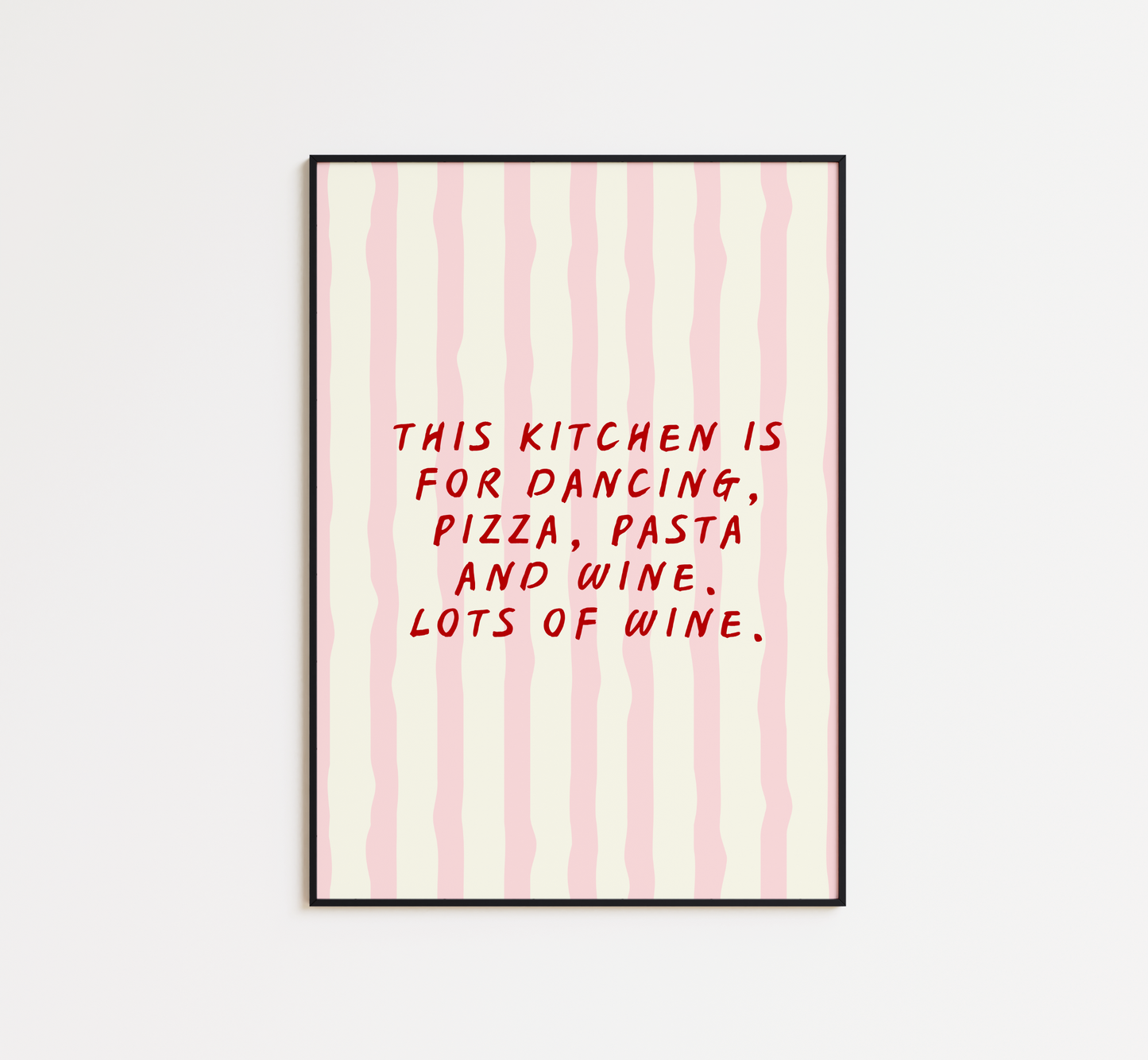Kitchen Dancing Quote Print - BYHONEYSTUDIOS