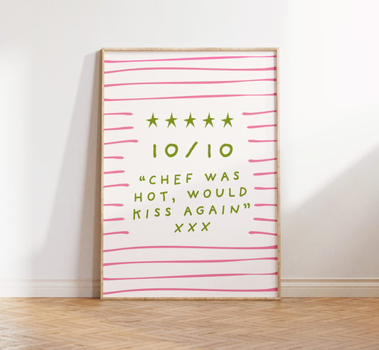 Chef Was Hot Print - BYHONEYSTUDIOS