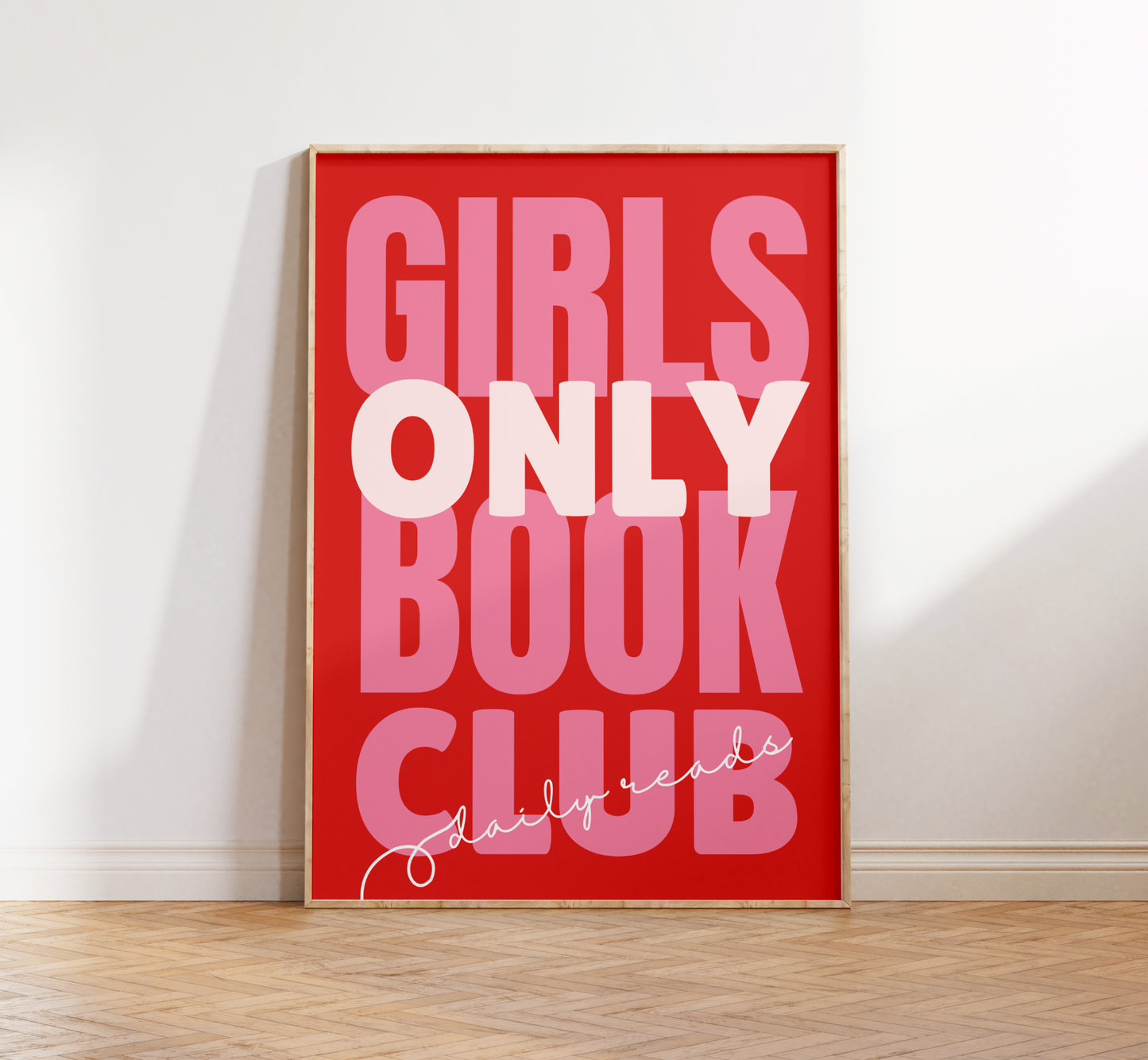 Girls Only Book Club Print - BYHONEYSTUDIOS
