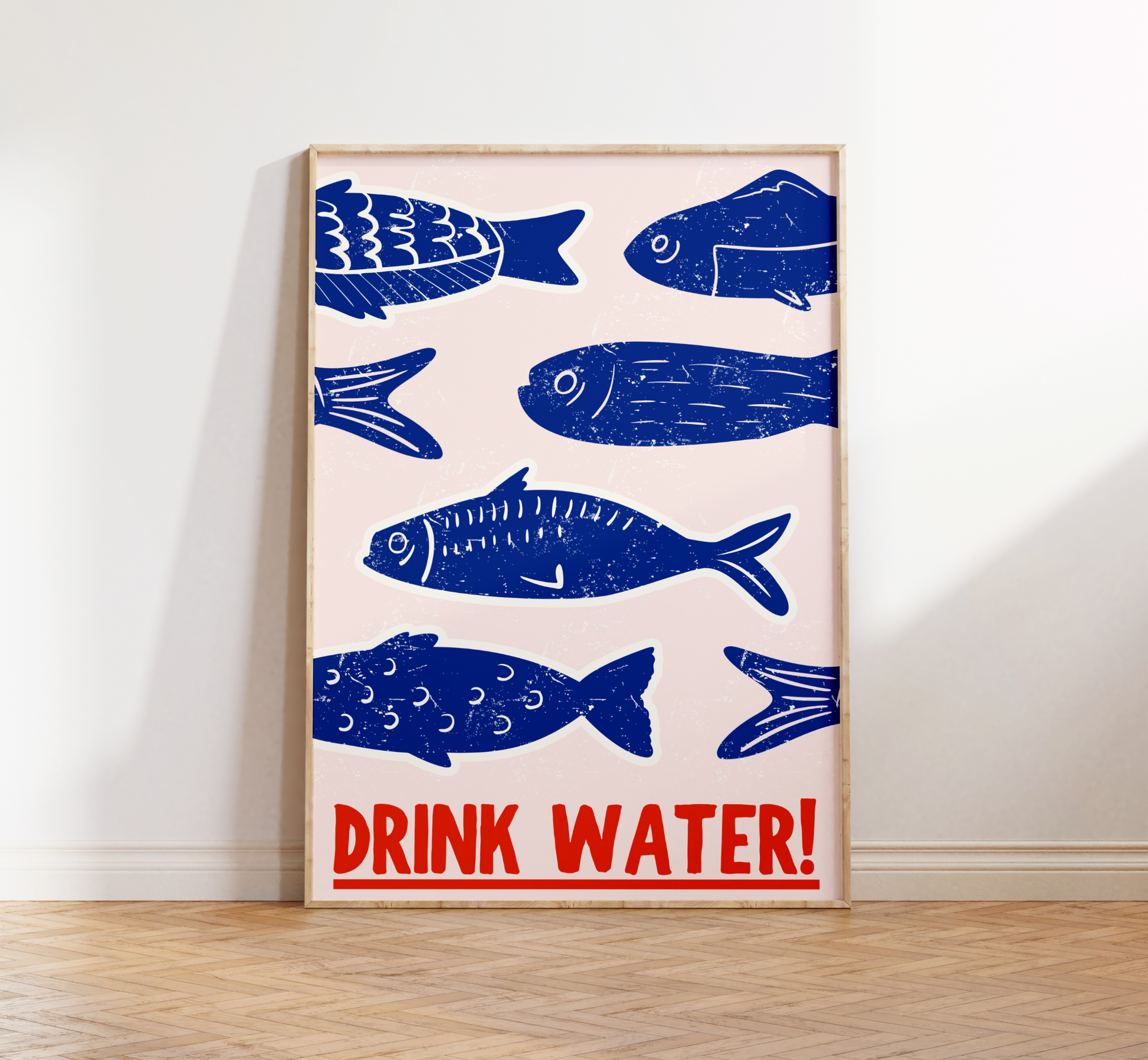 Drink Water Fish Print - BYHONEYSTUDIOS