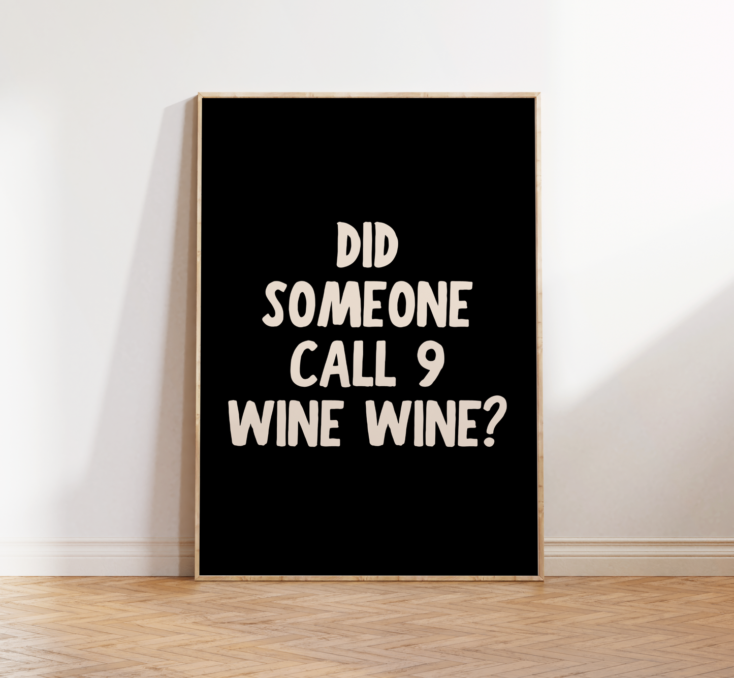 9 Wine Wine Print - BYHONEYSTUDIOS