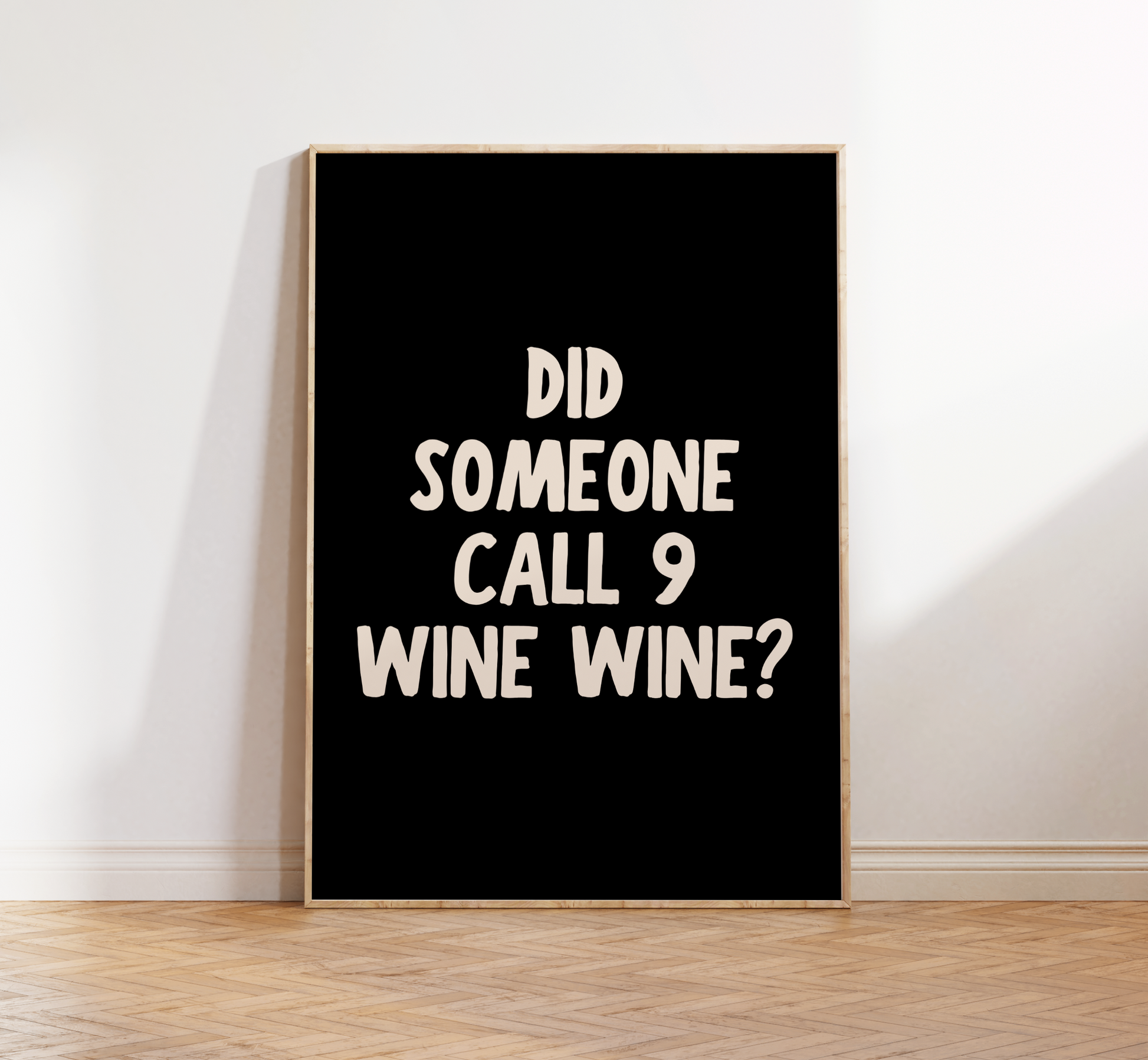 9 Wine Wine Print - BYHONEYSTUDIOS