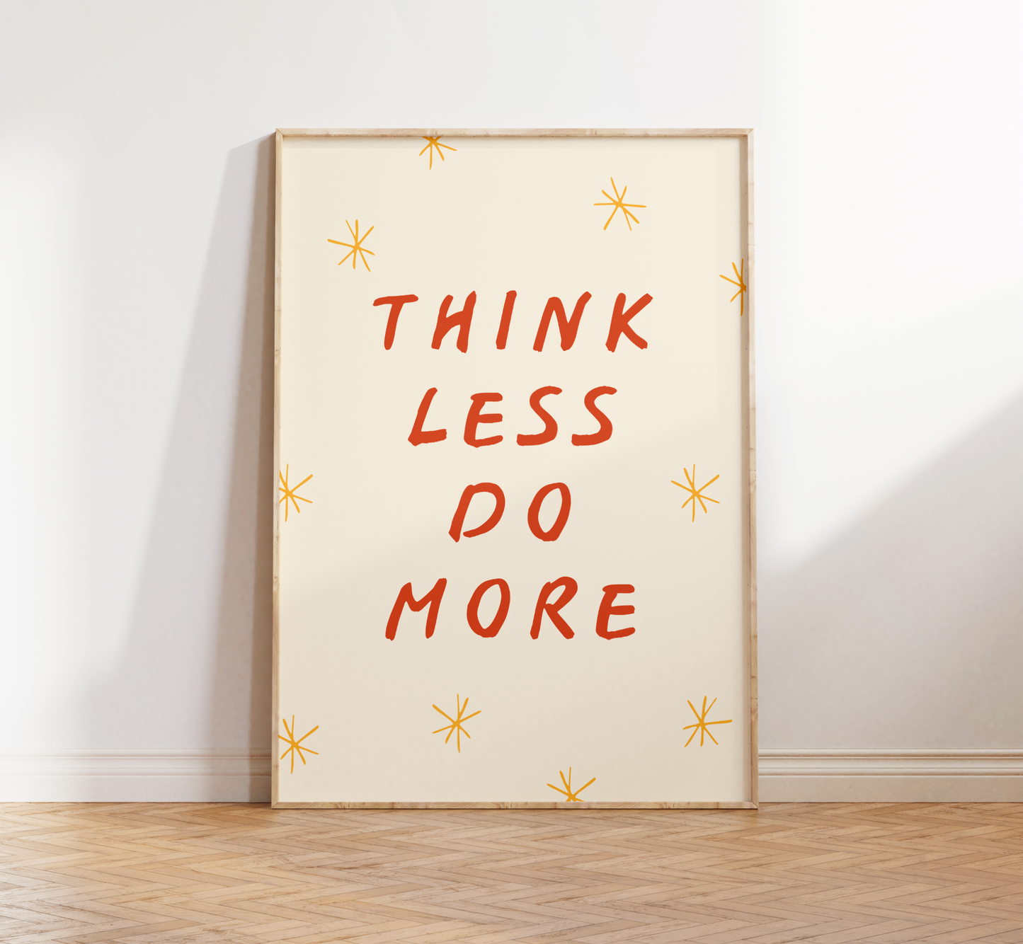 Think Less Do More Quote Print - BYHONEYSTUDIOS
