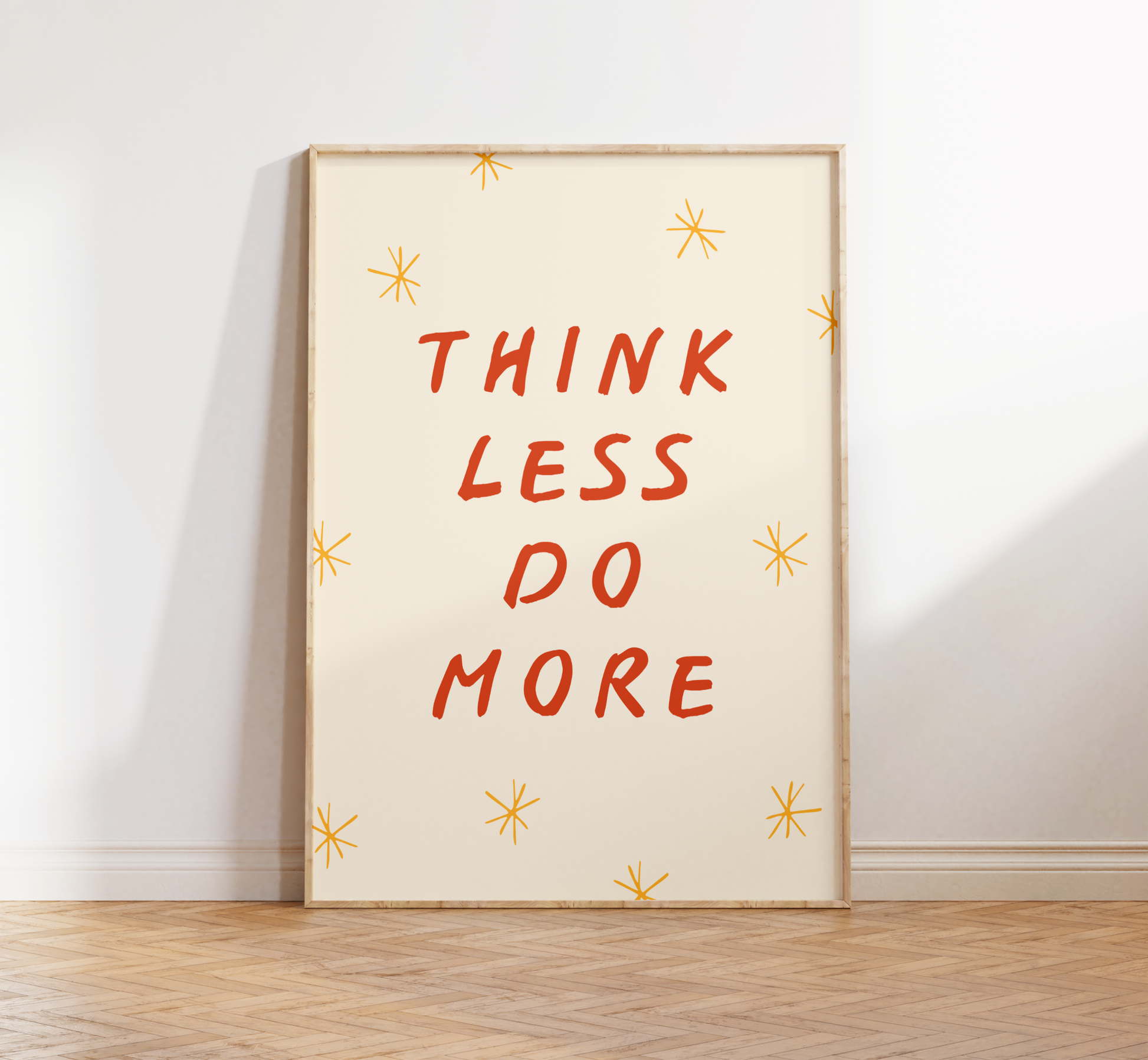 Think Less Do More Quote Print - BYHONEYSTUDIOS