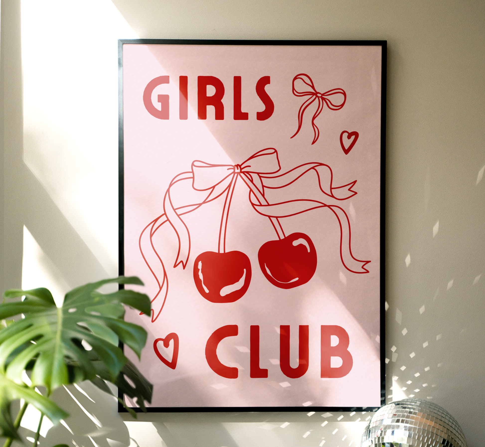 Girls Club Bow Print - BYHONEYSTUDIOS