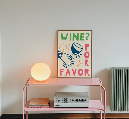Wine Por Favor Print - BYHONEYSTUDIOS