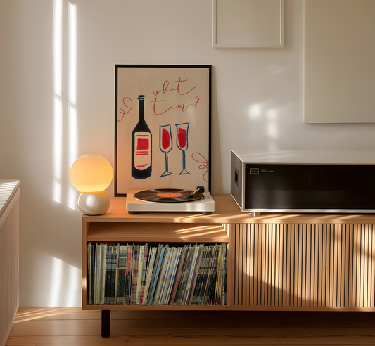 What Time Wine Print - BYHONEYSTUDIOS