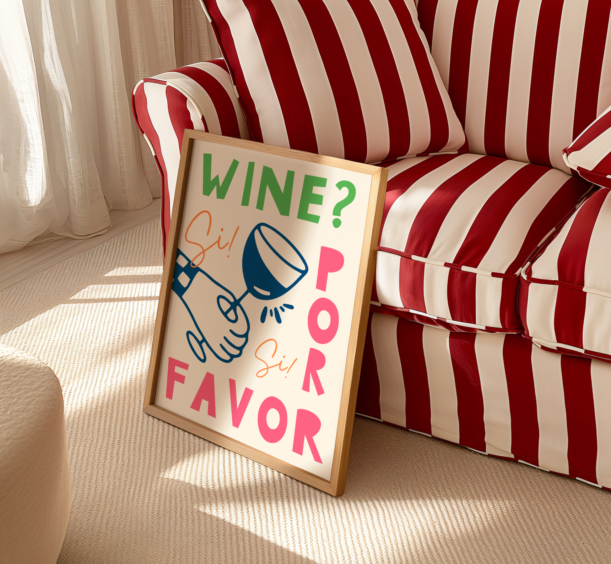 Wine Por Favor Print - BYHONEYSTUDIOS