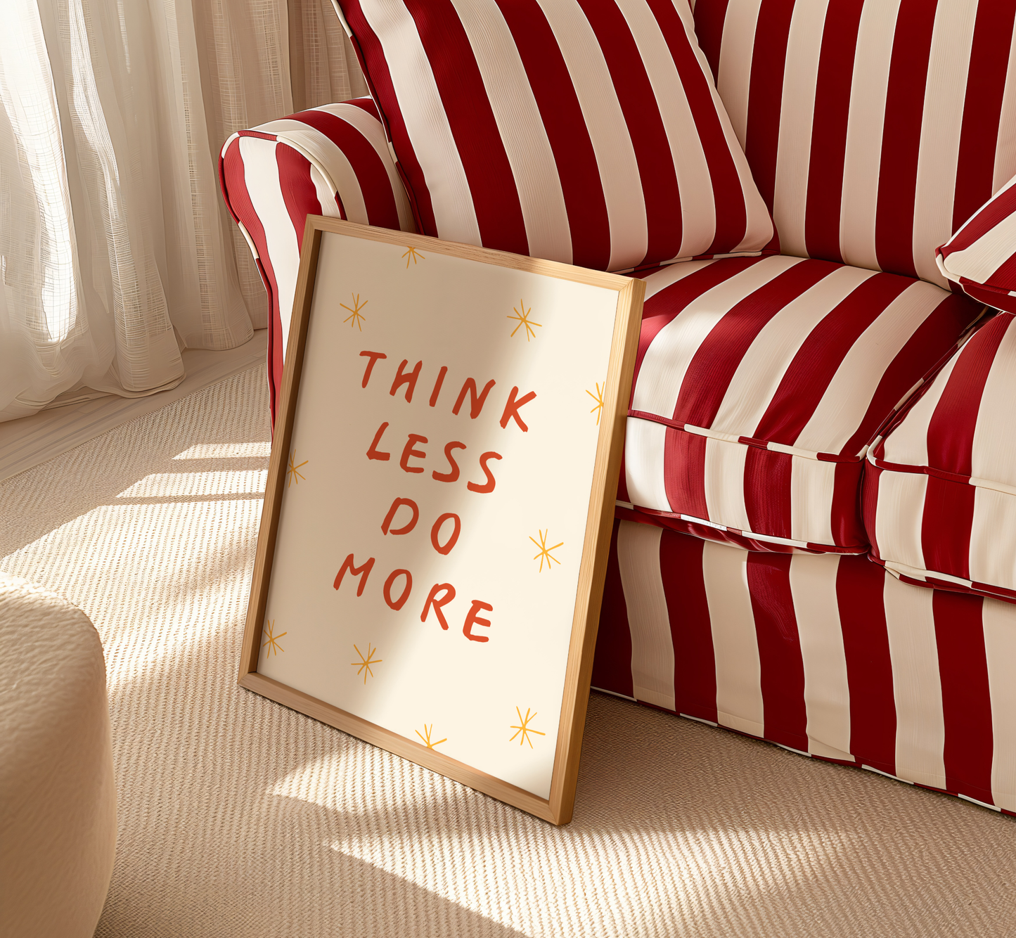 Think Less Do More Quote Print - BYHONEYSTUDIOS