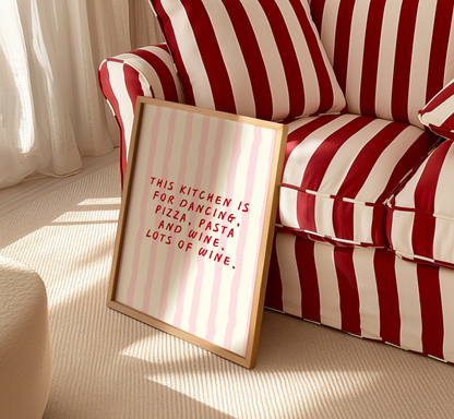 Kitchen Dancing Quote Print - BYHONEYSTUDIOS