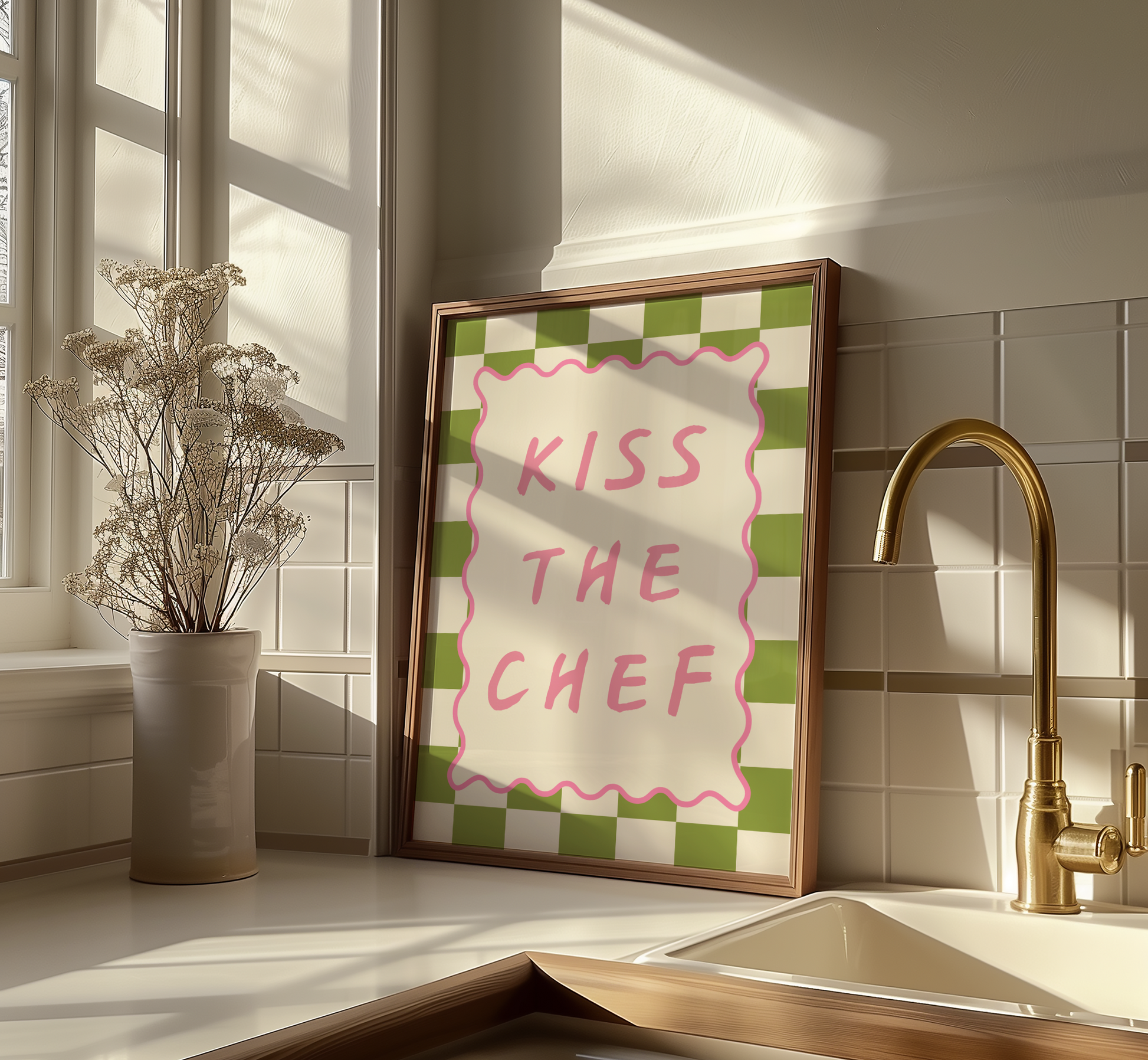 Kiss The Chef Print - BYHONEYSTUDIOS