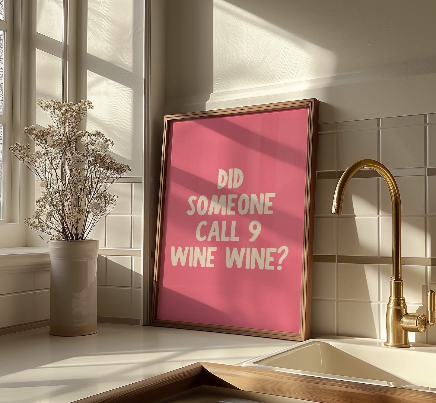 9 Wine Wine Print - BYHONEYSTUDIOS