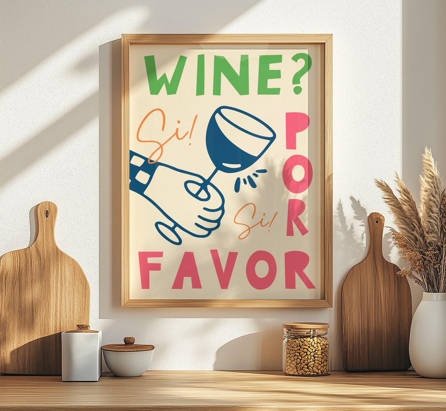 Wine Por Favor Print - BYHONEYSTUDIOS