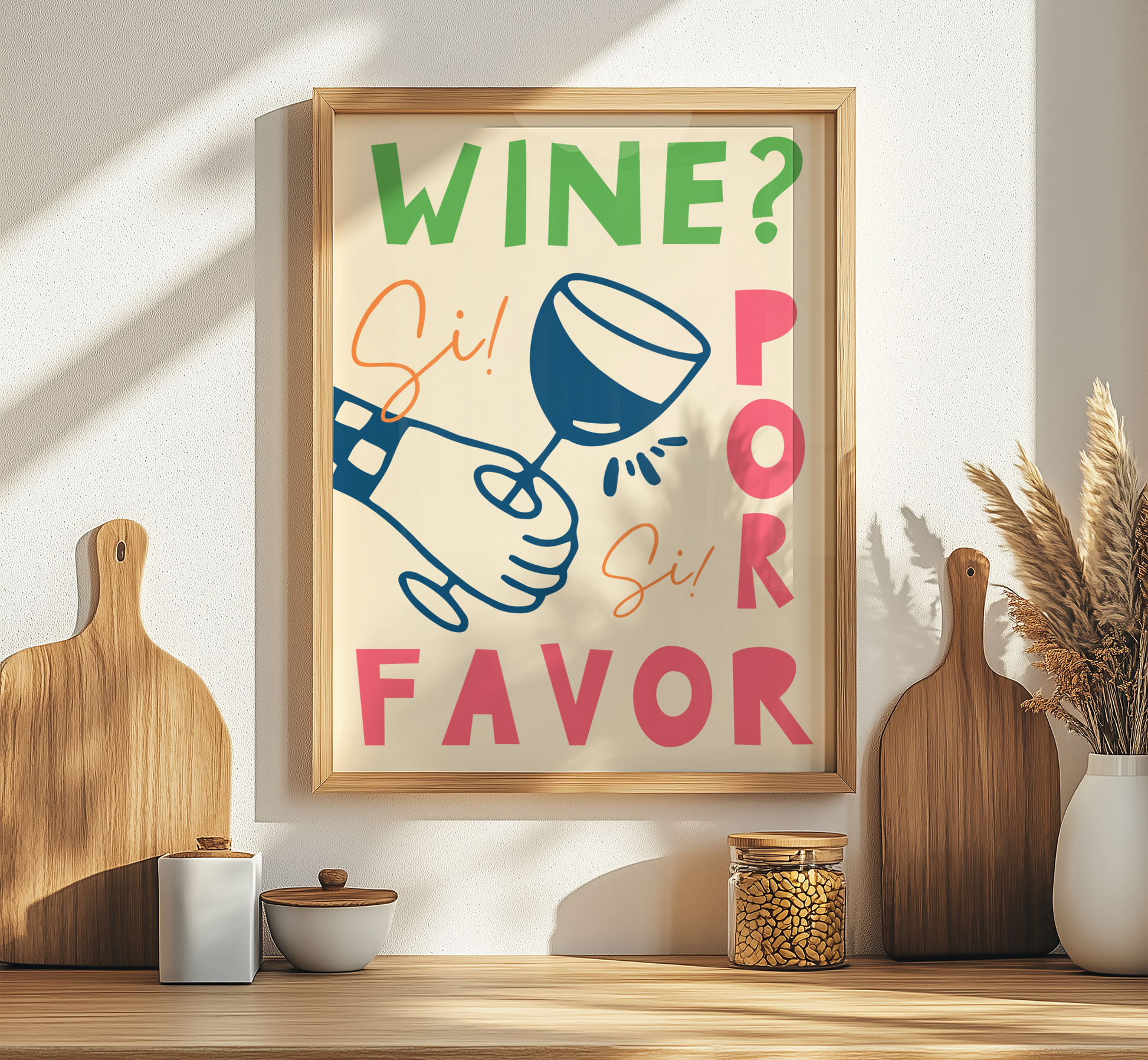 Wine Por Favor Print - BYHONEYSTUDIOS